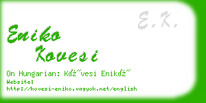 eniko kovesi business card